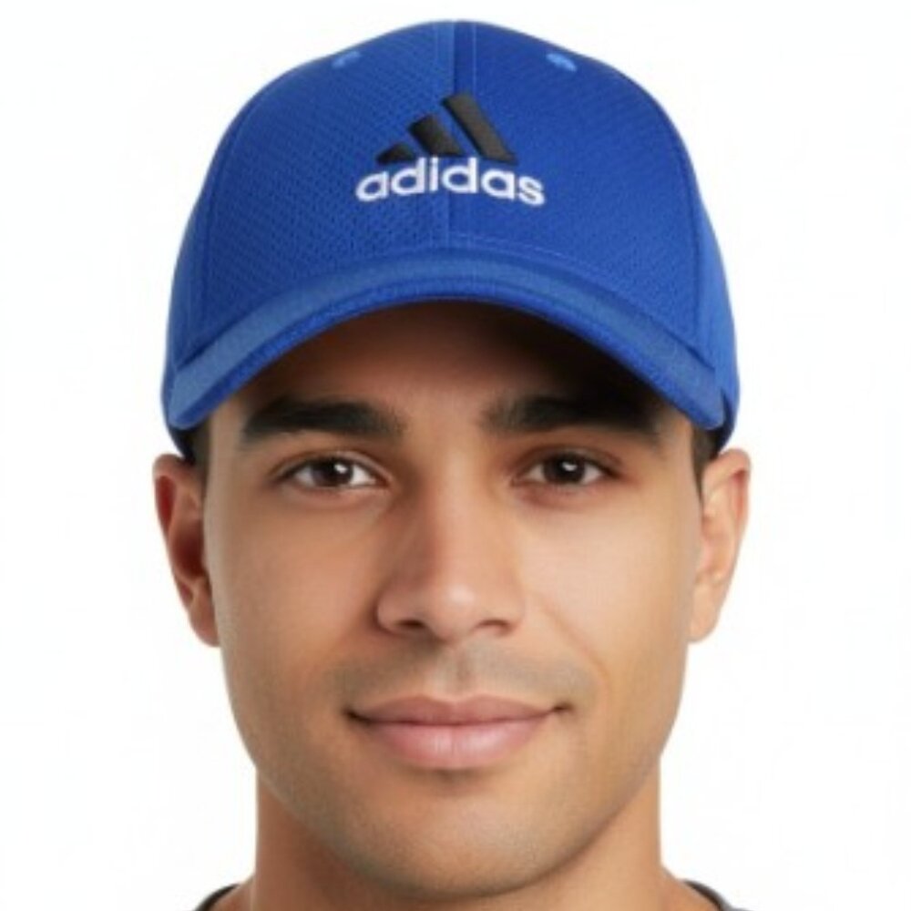 Adidas Unisex‎ Blue Baseball Cap 90288 S–M – Adjustable Strapback Logo Hat